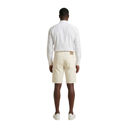 Cream Cotton Bermuda Shorts