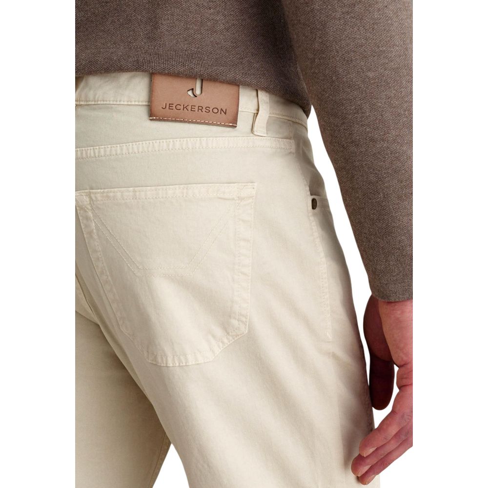 White Elastane Skinny Pants