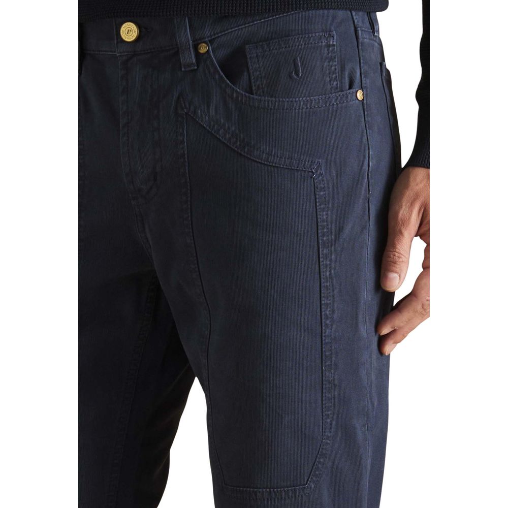 Blue Elastane Skinny Pants