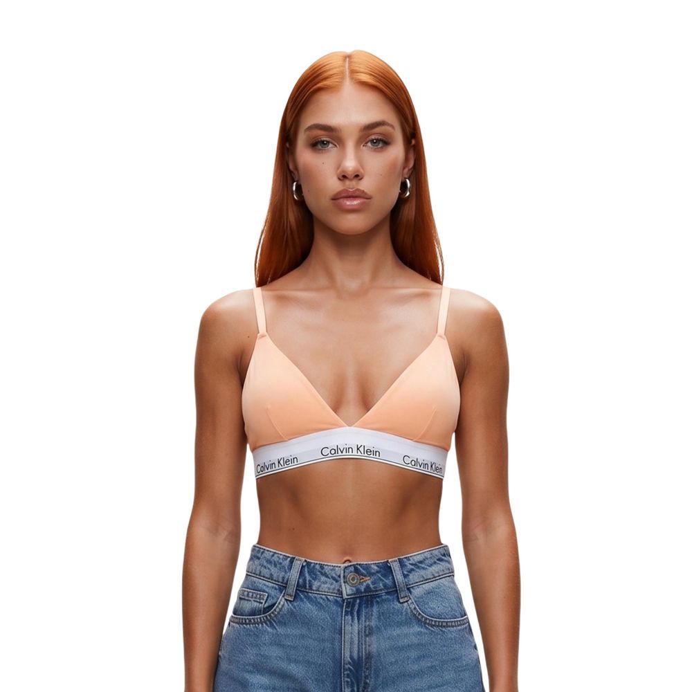 Orange Cotton Bra