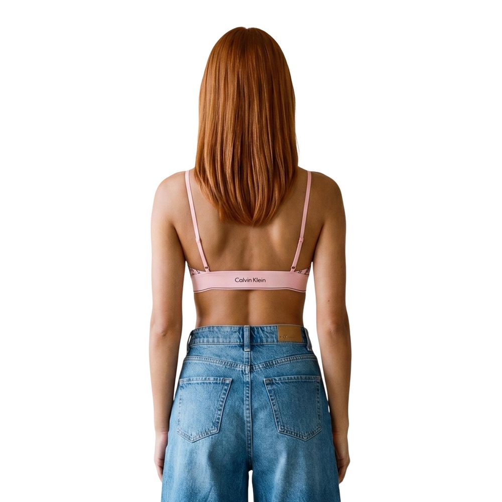 Orange Polyester Bra