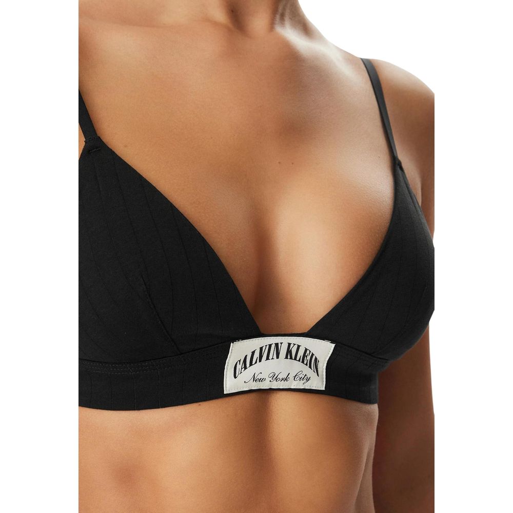 Black Cotton Bra