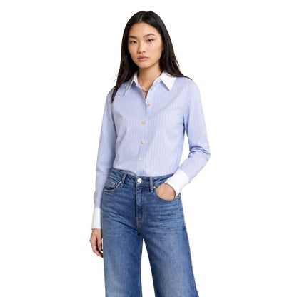 Blue Polyester Blouse