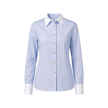 Blue Polyester Blouse