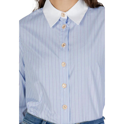 Blue Polyester Blouse