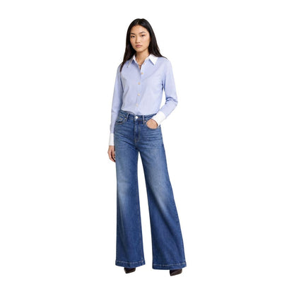 Blue Polyester Blouse