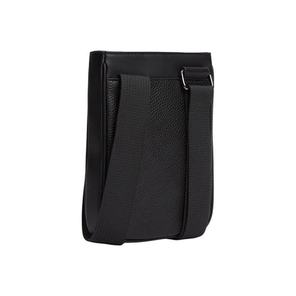 Black Polyethylene Crossbody Bag
