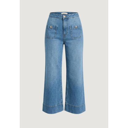 Light Blue Cotton Bootcut Jeans