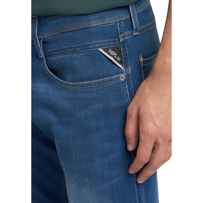 Blue Cotton Skinny Jeans