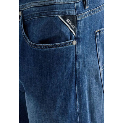 Blue Cotton Relaxed Fit Jeans