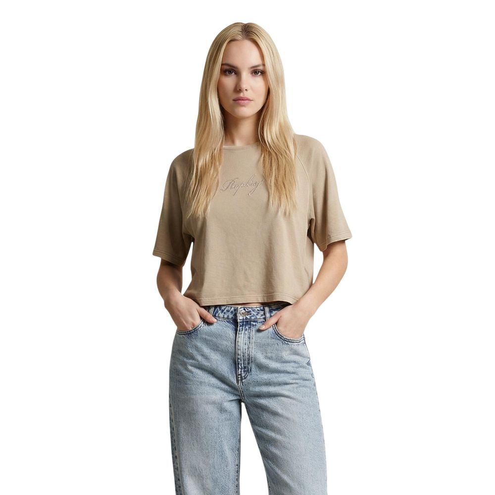 Beige Cotton T-Shirt