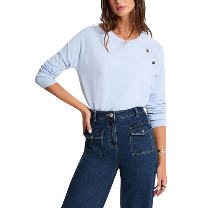 Blue Viscose Sweatshirt