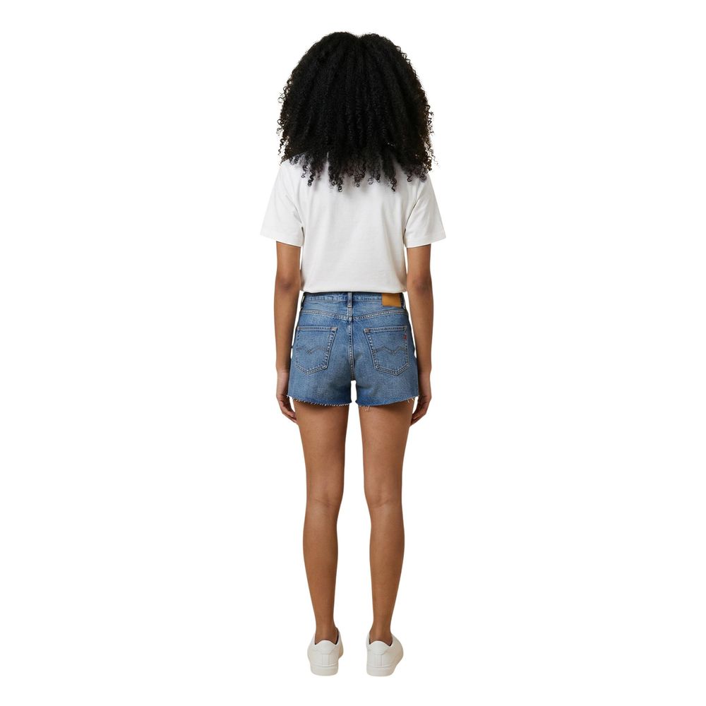 Blue Cotton Shorts