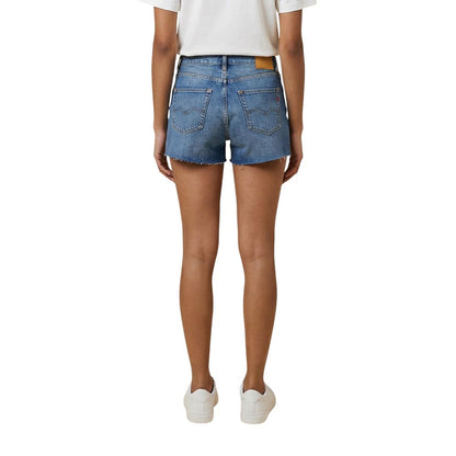 Blue Cotton Shorts