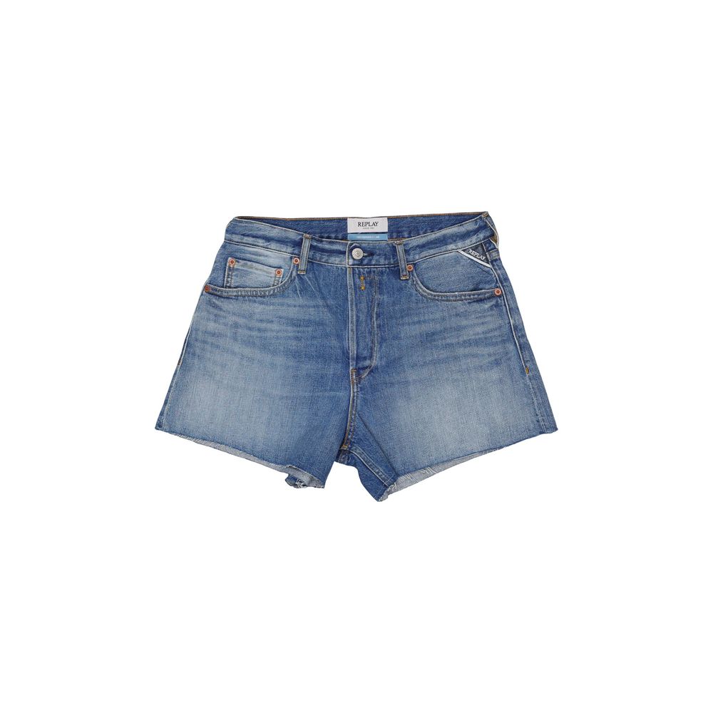 Blue Cotton Shorts
