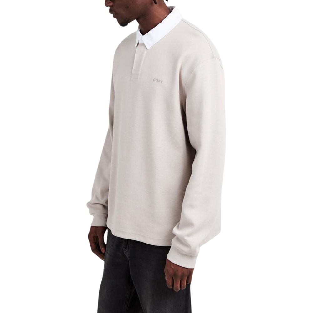 Gray Cotton Polo Shirt