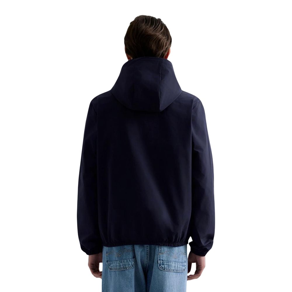 Blue Polyester Shell Jacket