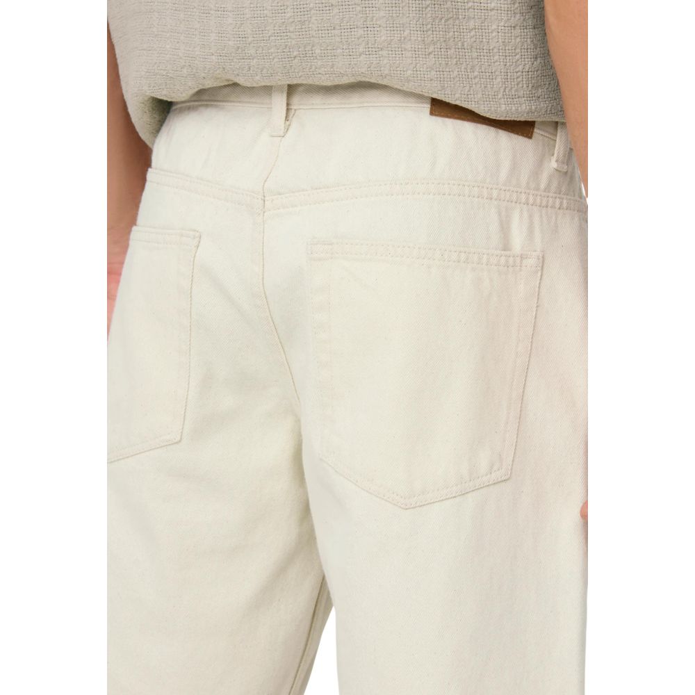 Beige Cotton Bermuda Shorts