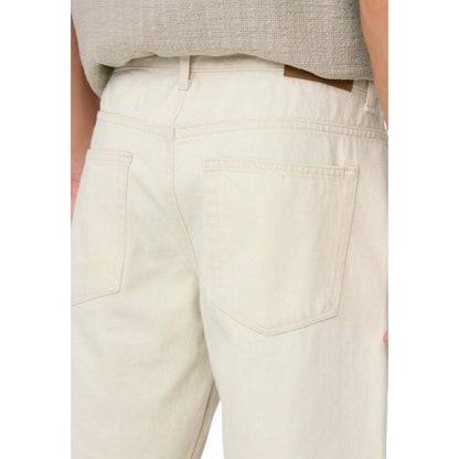 Beige Cotton Bermuda Shorts