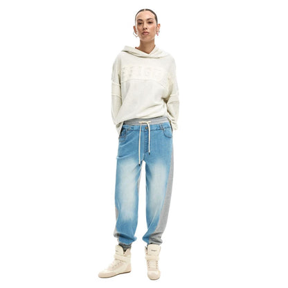Light Blue Cotton Mom Jeans