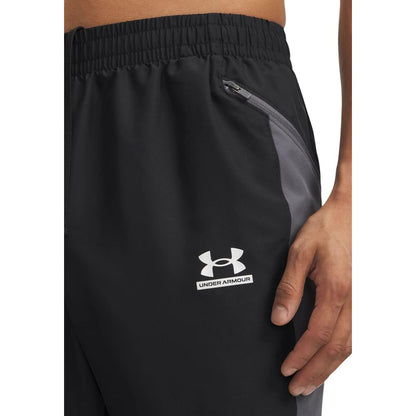 Black And White Polyester Joggers (Workout Pants)