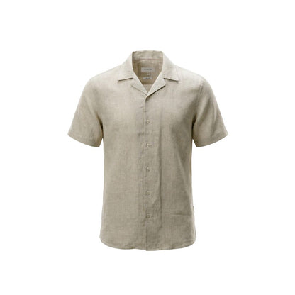 Beige Linen Shortsleeve Shirt