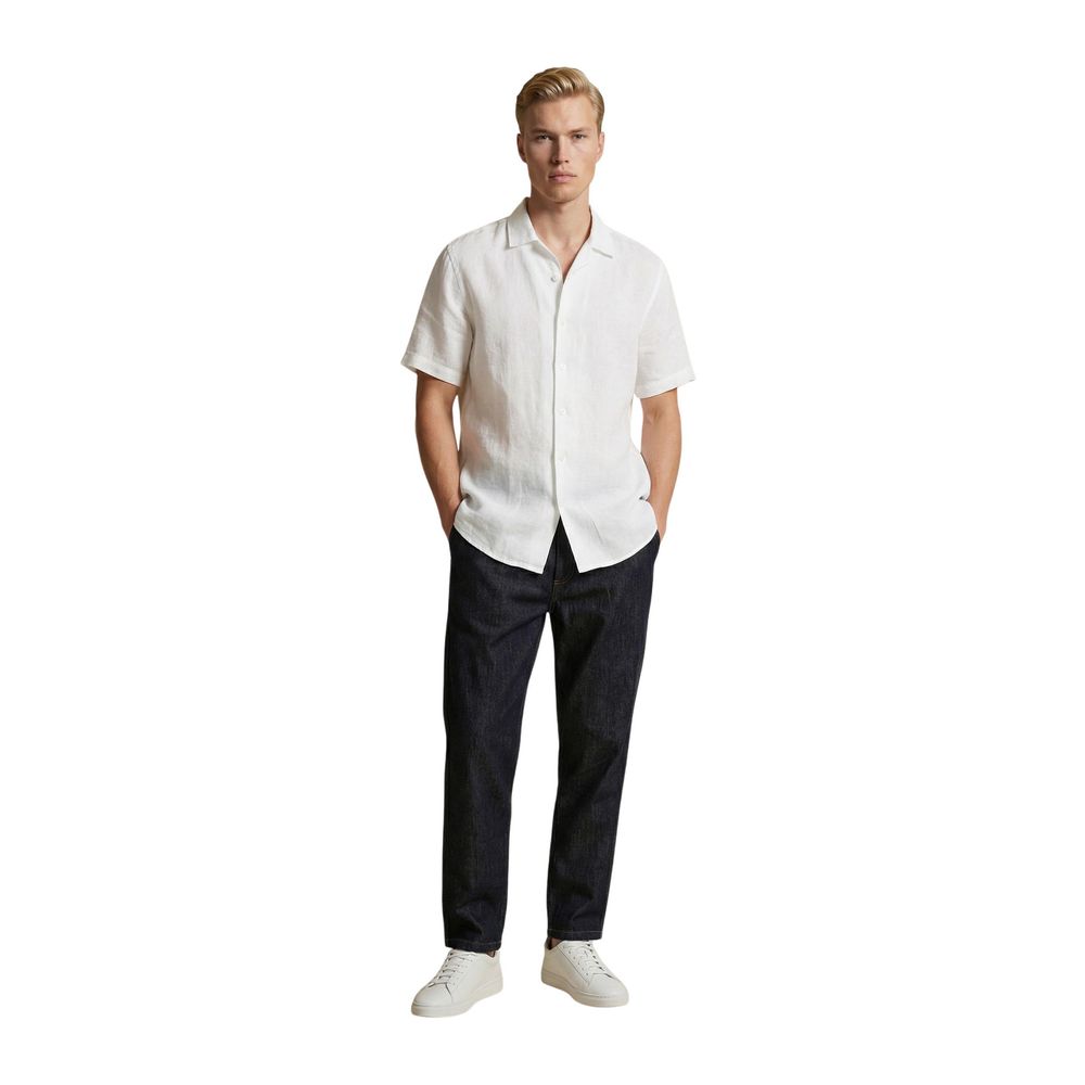 White Linen Shortsleeve Shirt