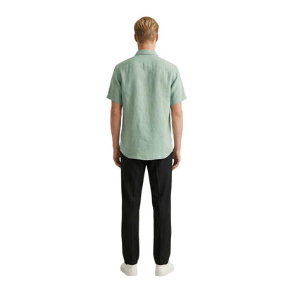Green Linen Shortsleeve Shirt