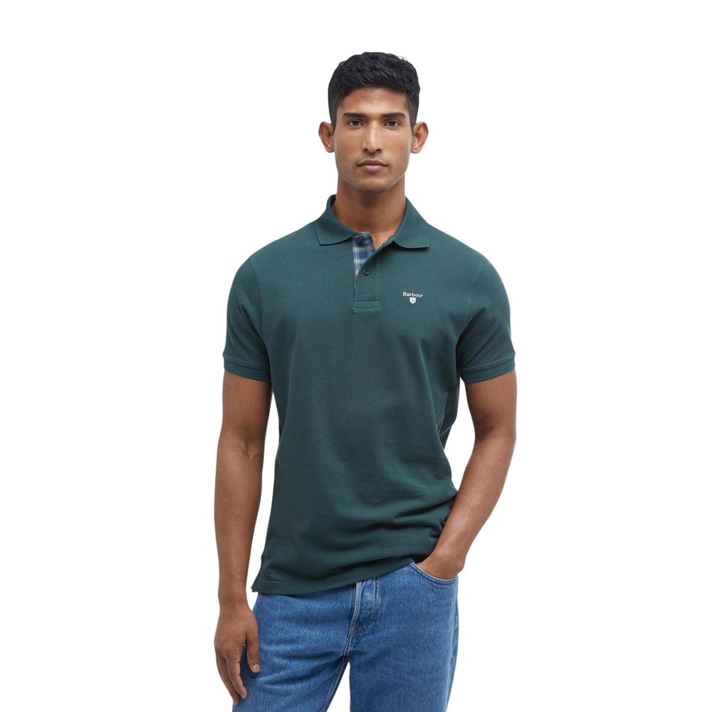 Bicolor Cotton Polo Shirt