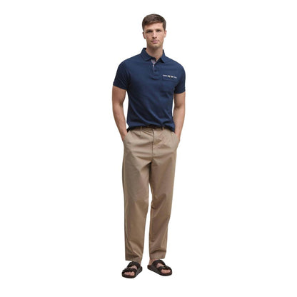 Blue Cotton Polo Shirt