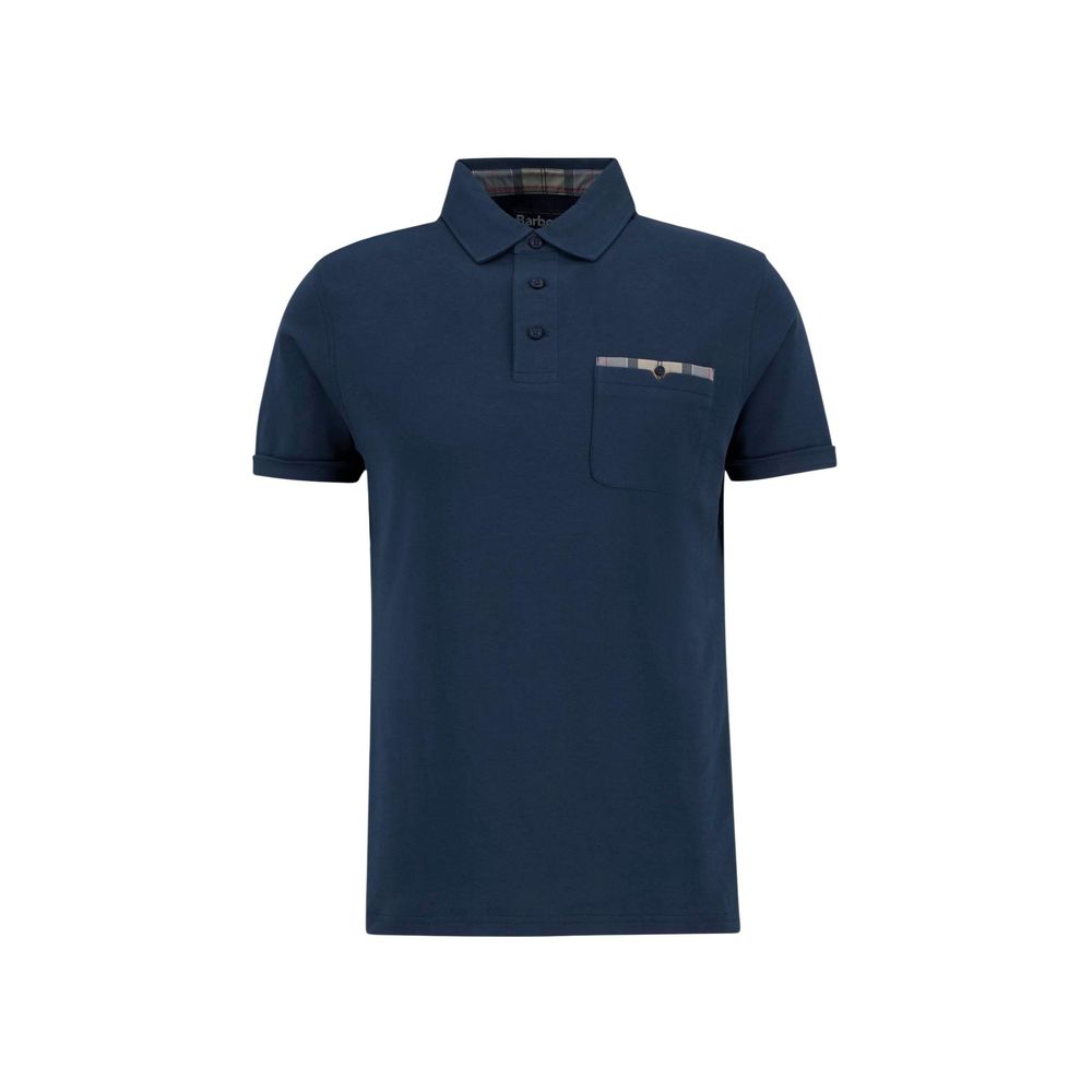 Blue Cotton Polo Shirt