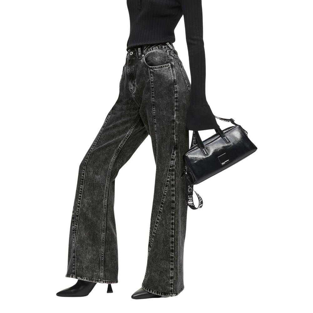 Black Recycled Cotton Mom Jeans