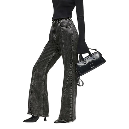 Black Recycled Cotton Mom Jeans