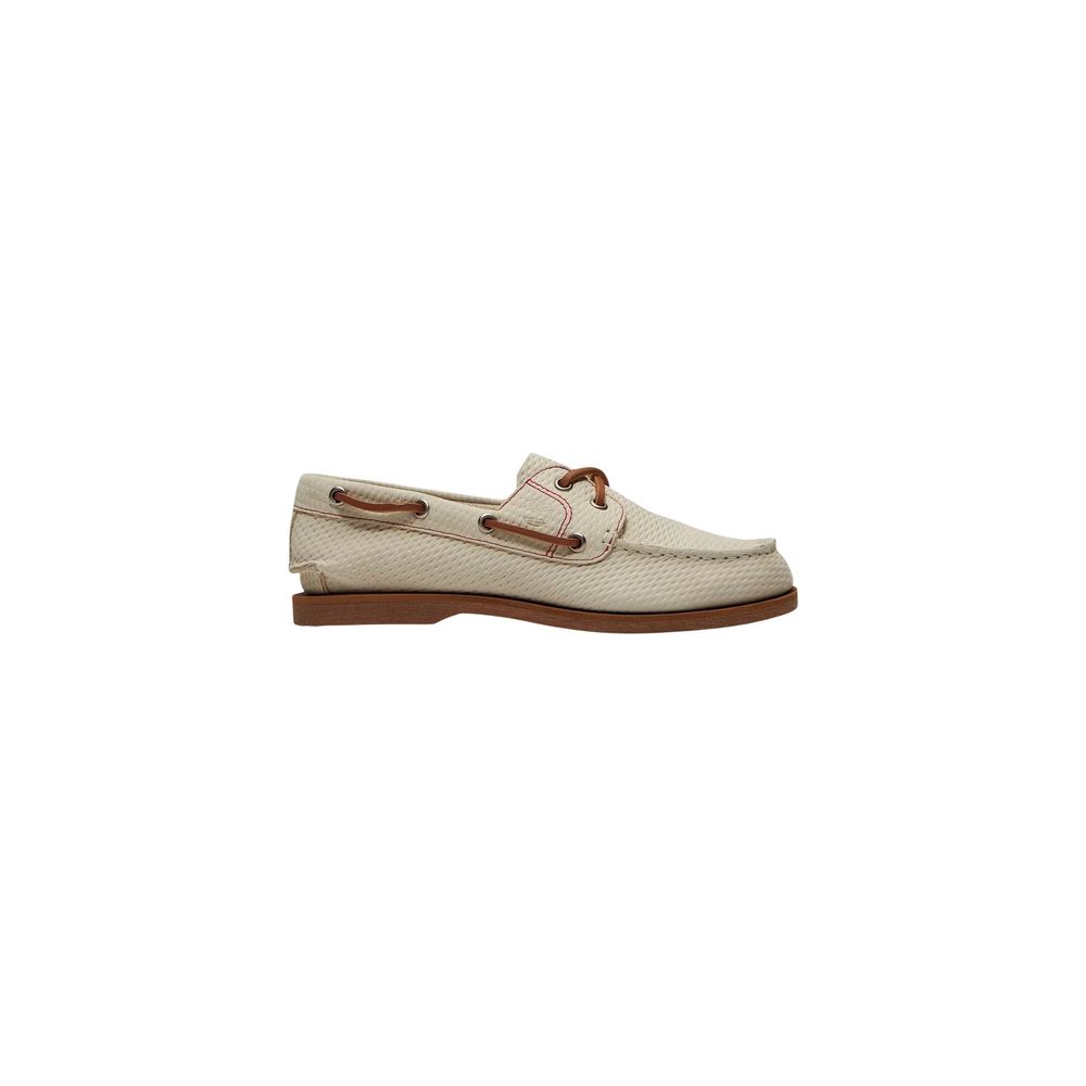 Beige Leather Platform Pumps