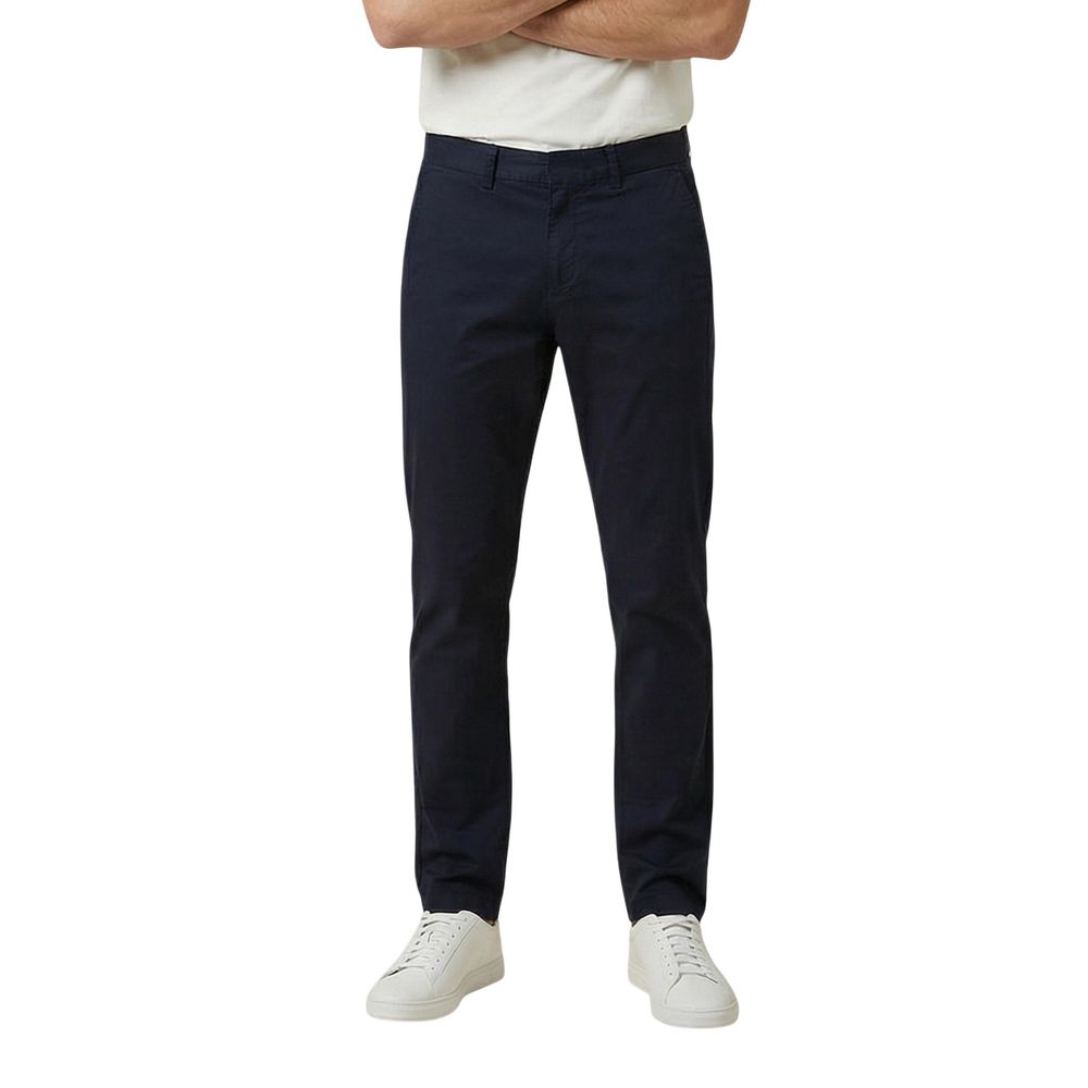 Blue Cotton Skinny Pants
