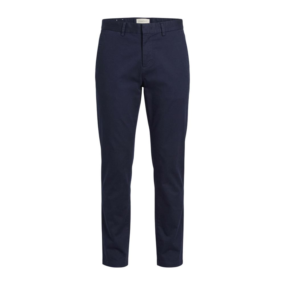 Blue Cotton Skinny Pants