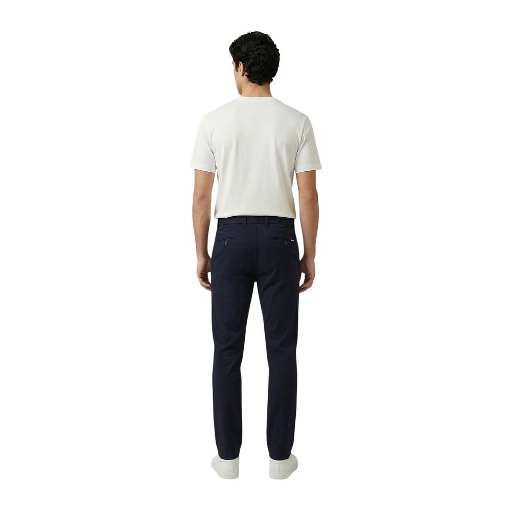 Blue Cotton Skinny Pants