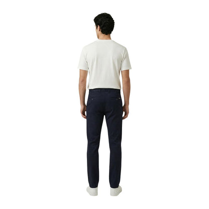 Blue Cotton Skinny Pants