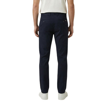 Blue Cotton Skinny Pants