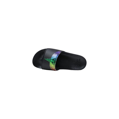 Black Synthetic Slippers