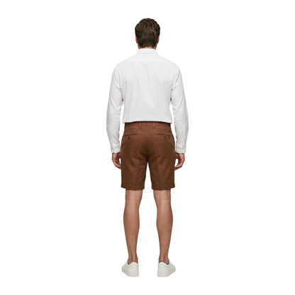 Beige Linen Bermuda Shorts