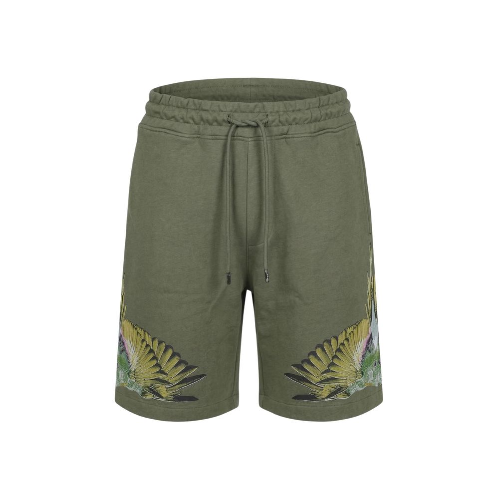 Green Cotton Bermuda Shorts