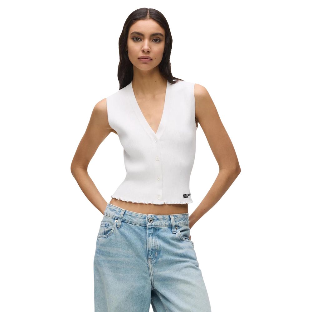 White Viscose Tank Tops