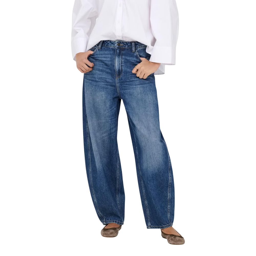 Blue Cotton Mom Jeans
