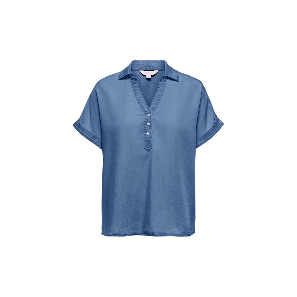 Blue Lyocell Shortsleeve Shirt