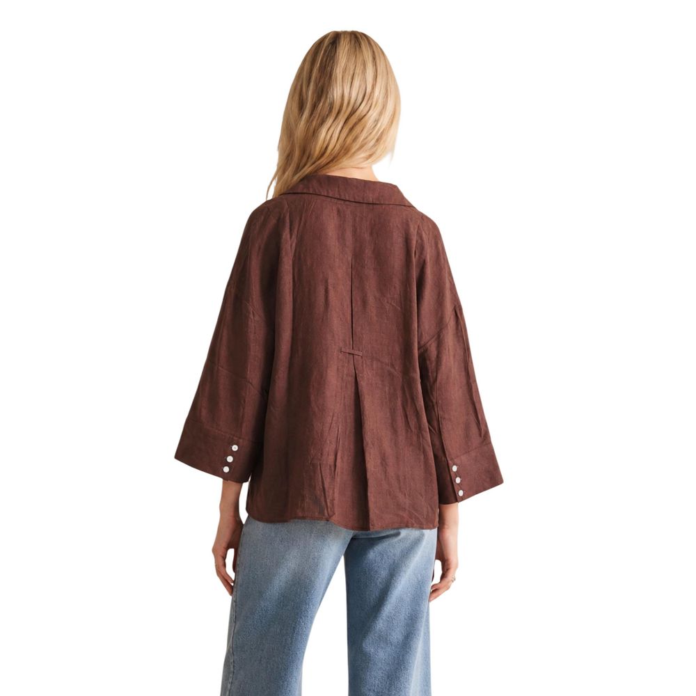Brown Viscose Blouse
