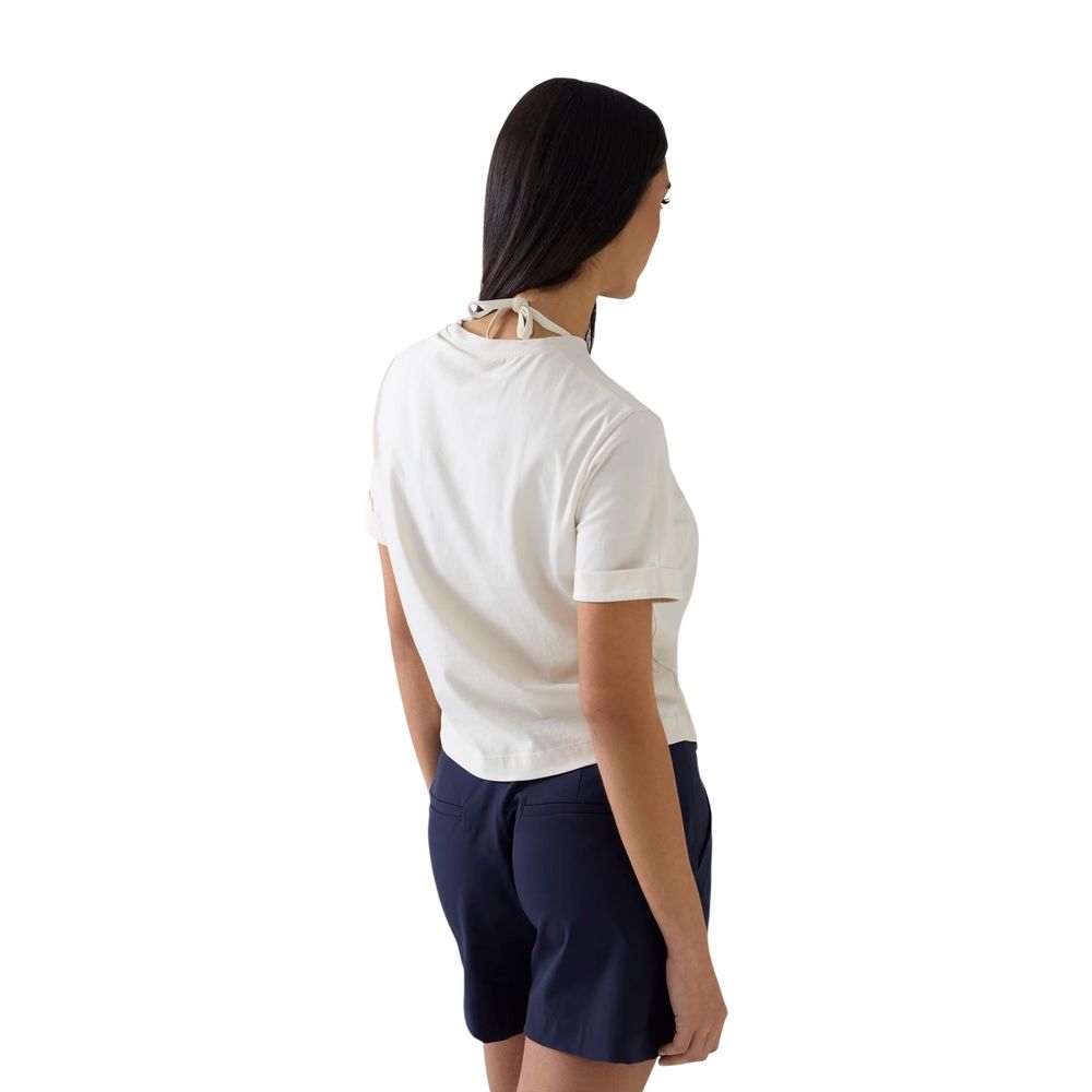 Cream Cotton T-Shirt