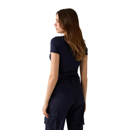 Blue Viscose T-Shirt