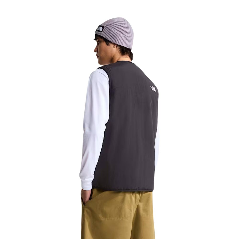 Black Nylon Sleeveless Jacket