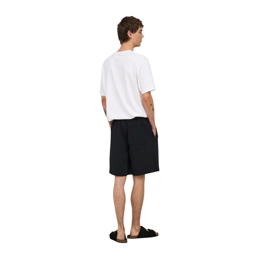 Black Recycled Polyester Bermuda Shorts